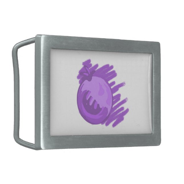 Blueberries for Him Rectangular Belt Buckle (Front Left)