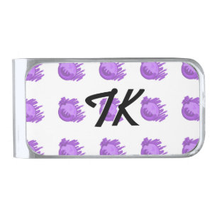 Blueberries for Him Silver Finish Money Clip