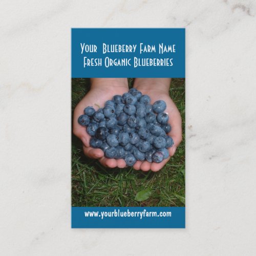 Blueberries for you to eat! business cards