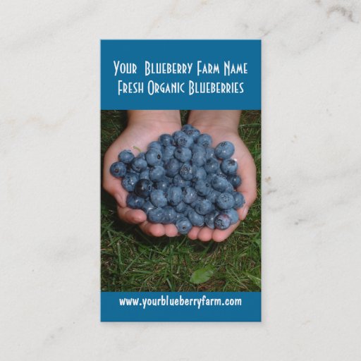 Customizable Blueberries for you to eat! business cards