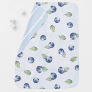 Blueberries Fruit Baby Shower Blanket