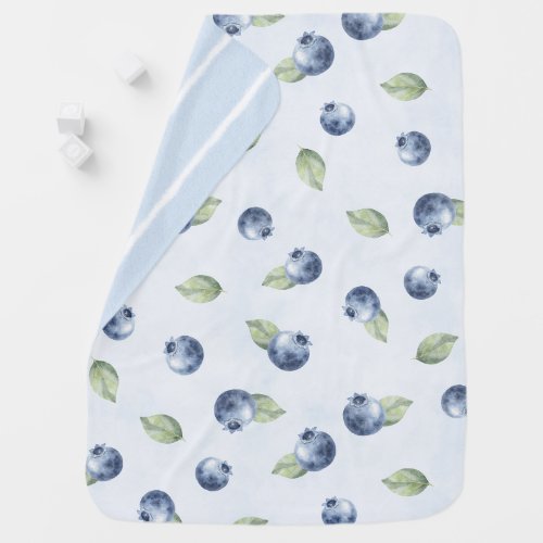 Blueberries Fruit Baby Shower  Blanket
