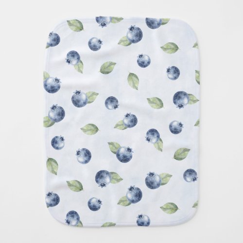 Blueberries Fruit Baby Shower Burp Cloth