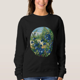 Blueberries Fruit Blueberries Fruit Vegan Garden Sweatshirt