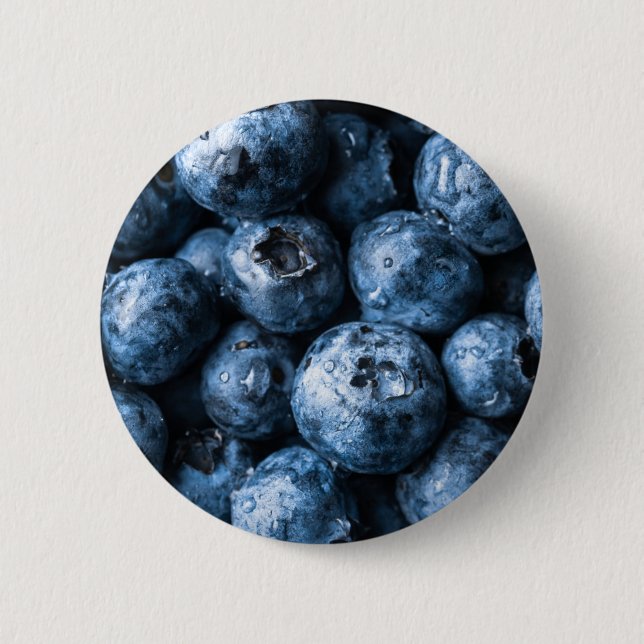 Blueberries Fruit Button (Front)