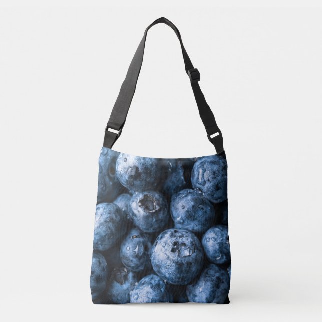 Blueberries Fruit Crossbody Bag (Front)