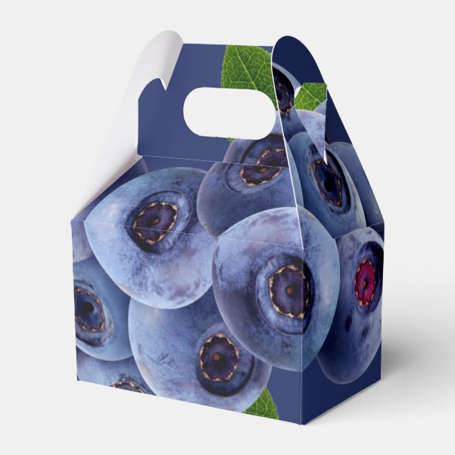 Blueberries Fruit  Favor Boxes (Front Side)