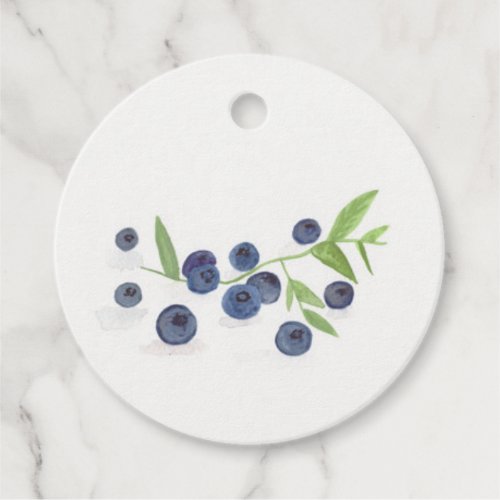 Blueberries fruit kitchen watercolor food Summer Favor Tags