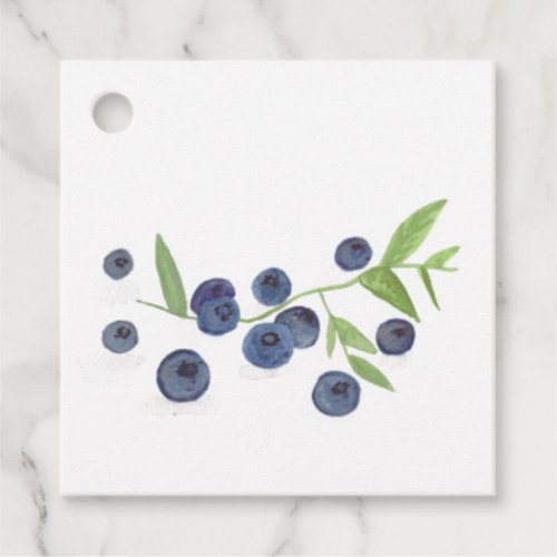 Blueberries fruit kitchen watercolor Summer rustic Favor Tags