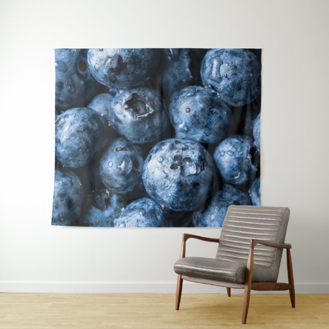Blueberries Fruit Tapestry (In Situ (Horizontal))