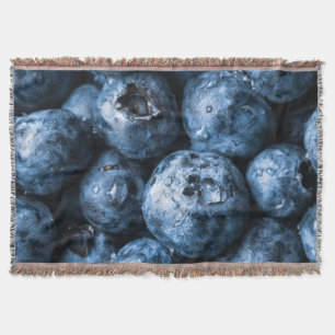 Blueberries Fruit Throw Blanket