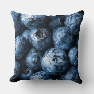 Blueberries Fruit Throw Pillow