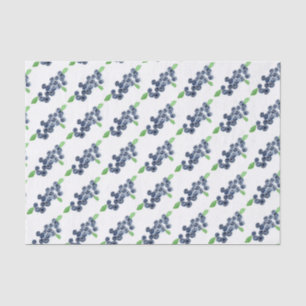 Blueberries fruit watercolor  Food Berries Pattern Tissue Paper