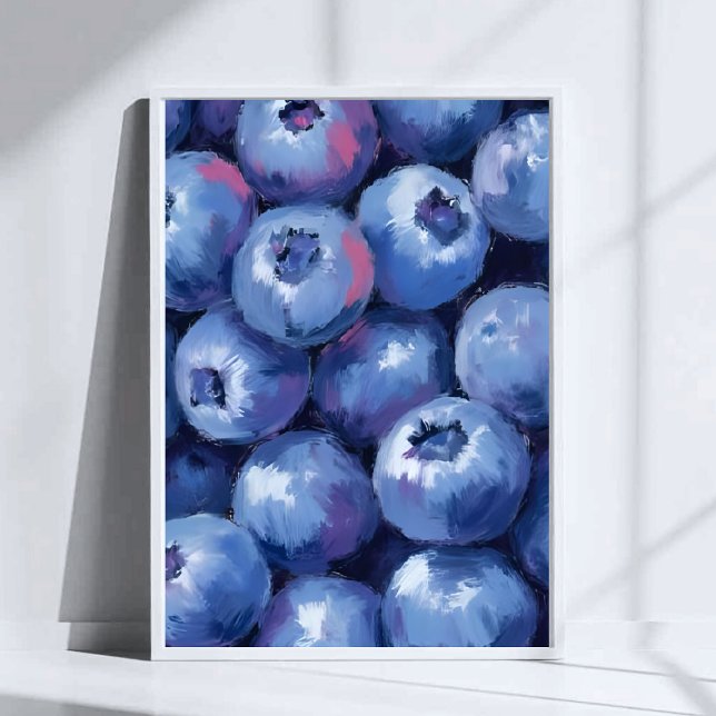 Blueberries | Fruit Watercolor Painted Poster (Creator Uploaded)