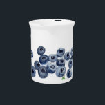 Blueberries fruits kitchen decor drink pitcher<br><div class="desc">Blueberries is an original watercolour painting by artist Monika Howarth. Fruit painting,  kitchen art,  blueberry fruit.</div>