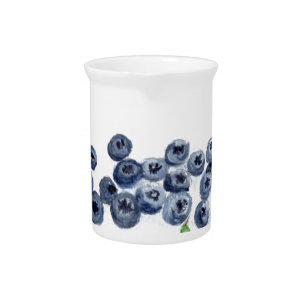 Blueberries fruits kitchen decor drink pitcher