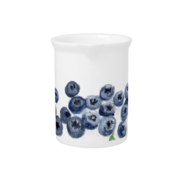 Blueberries fruits kitchen decor drink pitcher (Front)