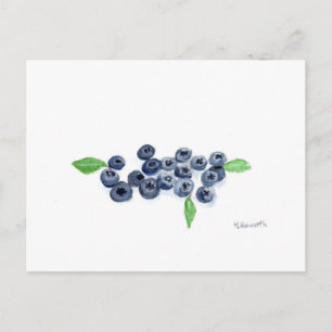 Blueberries fruits kitchen decor postcard
