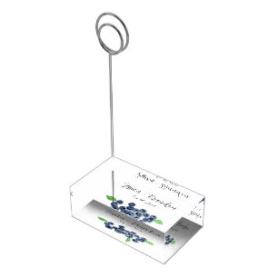 Blueberries Fruits Summer Rustic Elegant Wedding  Place Card Holder