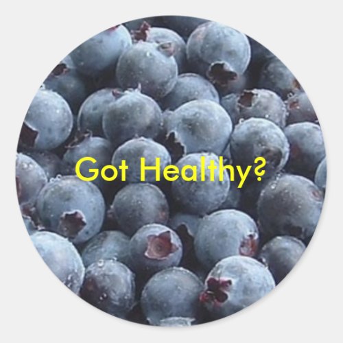 blueberries Got Healthy Classic Round Sticker