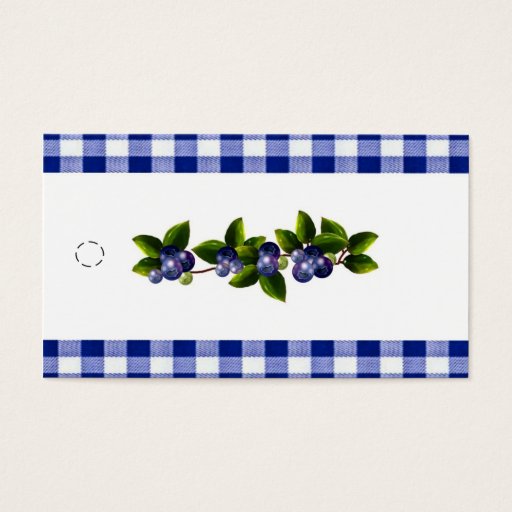 Customizable Blueberries Hang Tag Business Card