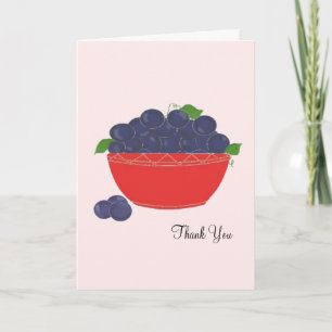 Blueberries in a Red Dish Thank You