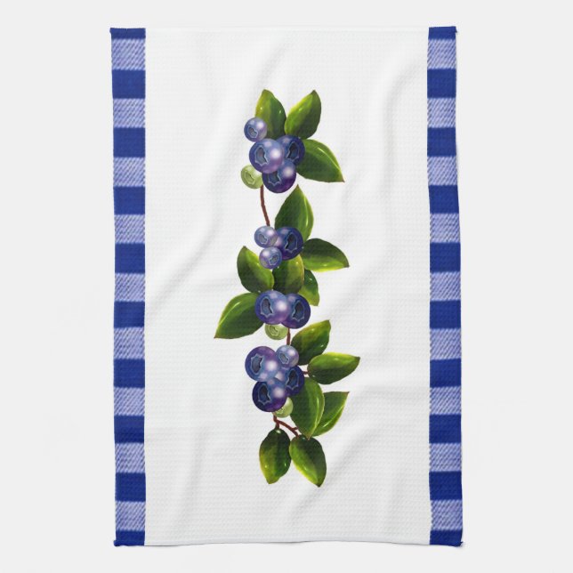 Blueberries Kitchen Towel (Vertical)