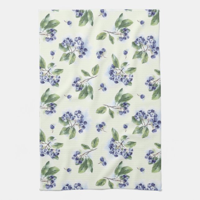 Blueberries Kitchen Towel (Vertical)