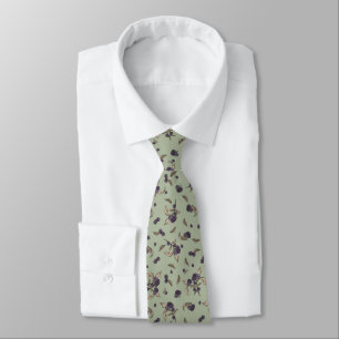 Blueberries lime green neck tie