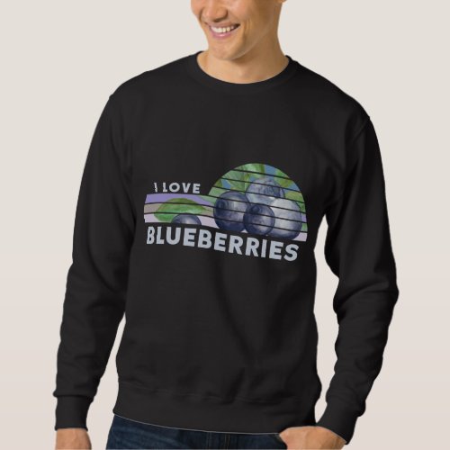 Blueberries Lover Retro Vintage Vegan Vegetarian F Sweatshirt