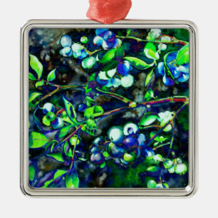 Blueberries Metal Ornament