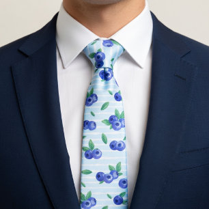 Blueberries Neck Tie