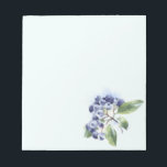 Blueberries Notepad<br><div class="desc">Blueberries notepad is party of the Gathered Blueberries Collection at https://www.zazzle.com/collections/gathered_blueberries-119353922190494870</div>