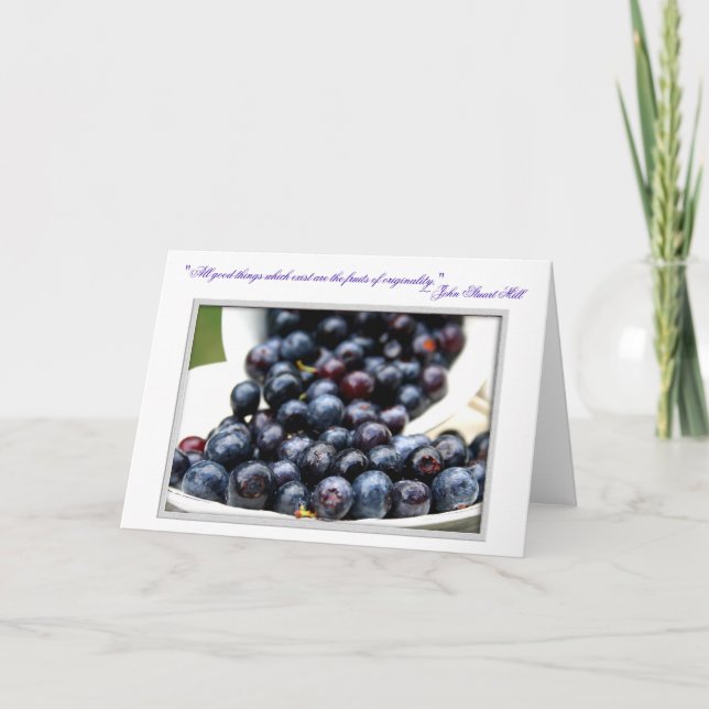 Blueberries of Summer Thank You Card (Front)