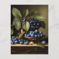 Blueberries on a table