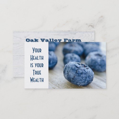 Blueberries On Barnwood Business Card