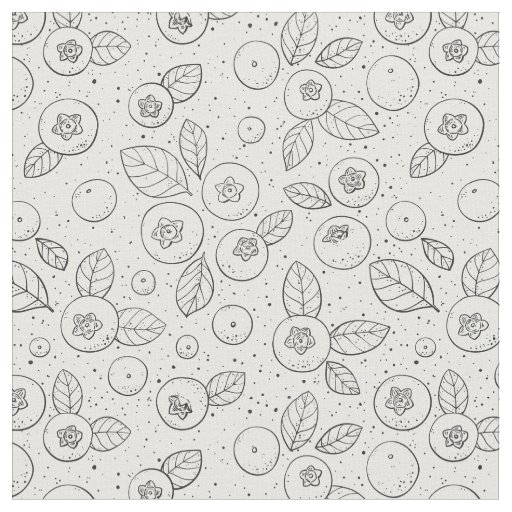 Blueberries on black and white fabric