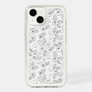 Blueberries on black and white speck iPhone 14 case