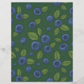Blueberries on dark green (Back)