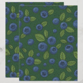 Blueberries on dark green (Front/Back)