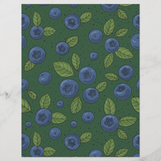 Blueberries on dark green (Front)