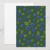 Blueberries on dark green (Front/Back)