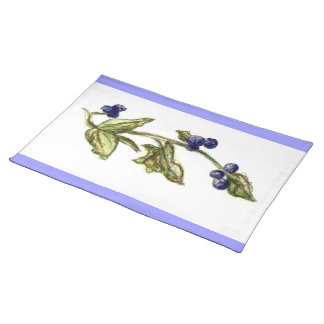 Blueberries On Vine American MoJo Placemat