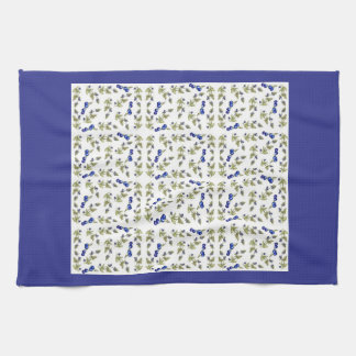 blueberries on vine kitchen towel, Kristie Hubler Towel