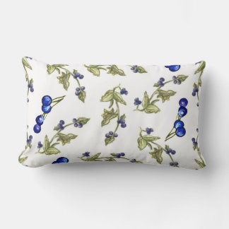 blueberries on vine lumbar pillow