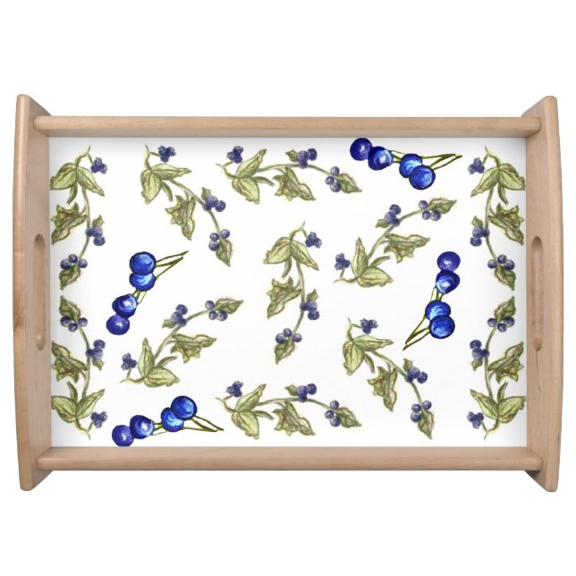 Blueberries On Vine serving fruit tray (Front)