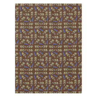 Blueberries On Vine Stem Leaves Brown Soil Tablecloth