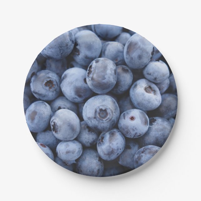 Blueberries Paper Plates (Front)