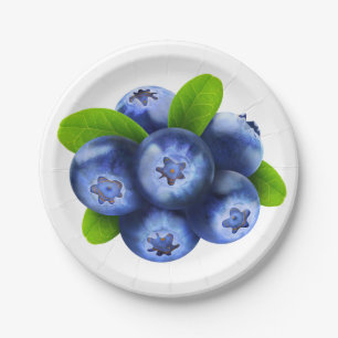 Blueberries Paper Plates