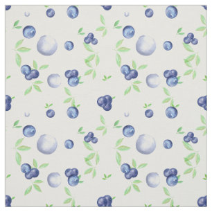 Blueberries Pattern Fabric